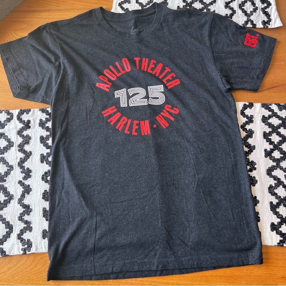 Apollo Theater Harlem dark gray unisex graphic tee shirt size small S